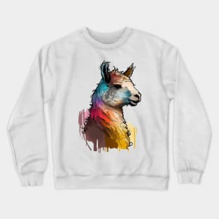 Alpaca Llama colorful Crewneck Sweatshirt